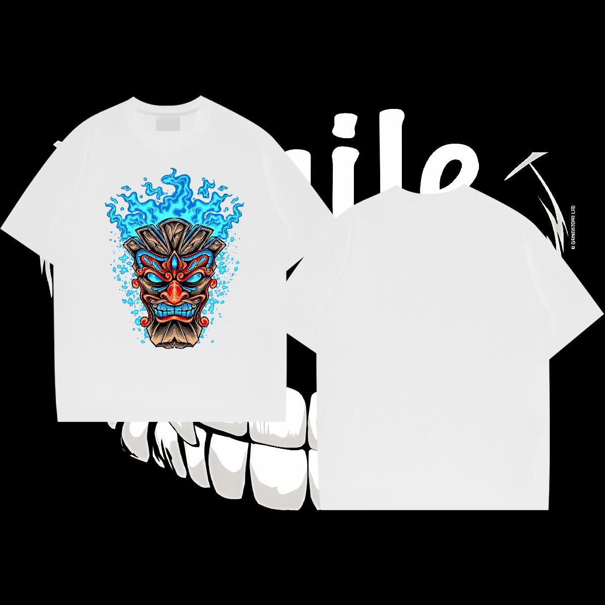 DIY Man T Shirts 230g Pure Cotton Spring Summer Clothings Short Sleeve Soft Popular Tshirts Plus Size Cartoon