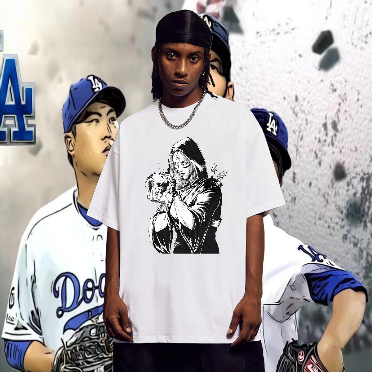 T-Shirts for Men 230g Pure Cotton nun Casual Crew Neck DIY Men Tshirts 2024 Summer Free Shipping Tees