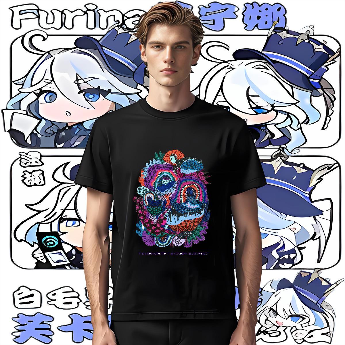 Designer Fashion T-Shirts for Men 100% Cotton 230g flower Street Casual Tshirts Breathable Short Sleeve Wholesale Mens Tshirts Custom Anime