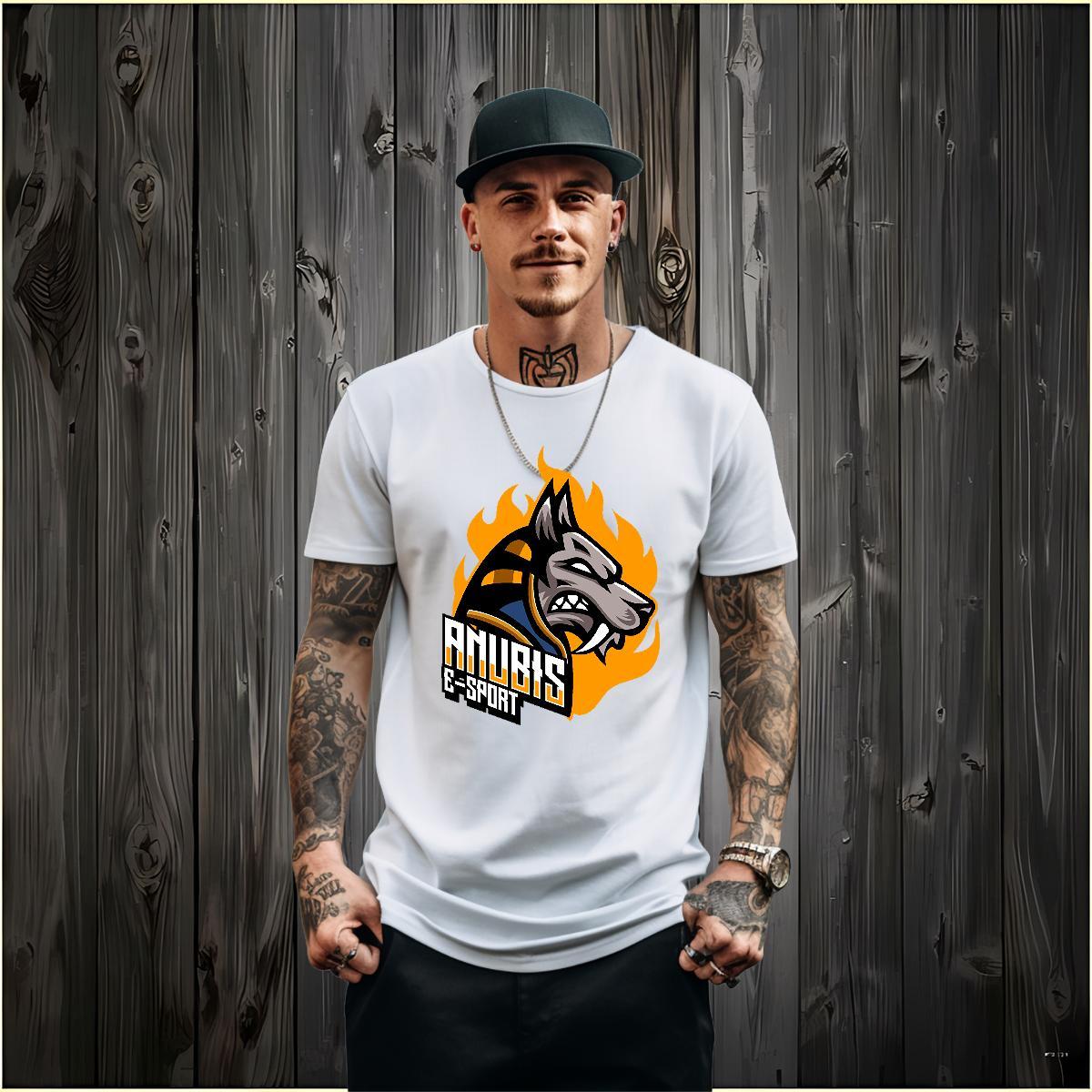 2024 New Mens T Shirts 230g 100% Cotton wolf Street Casual Tops Shirt Breathable Soft Classic Tshirt for Man Woman Graphic