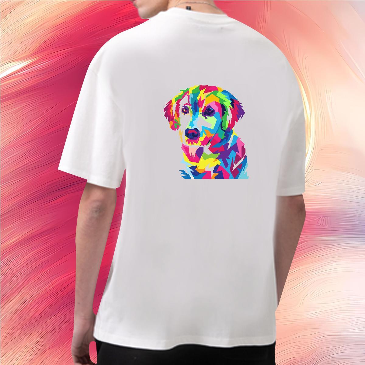 Designer Fashion T-Shirts 230g Cotton dog Casual Daily Wear Tops Shirt Crew Neck Breathable Soft Couples T Shirts Graphic