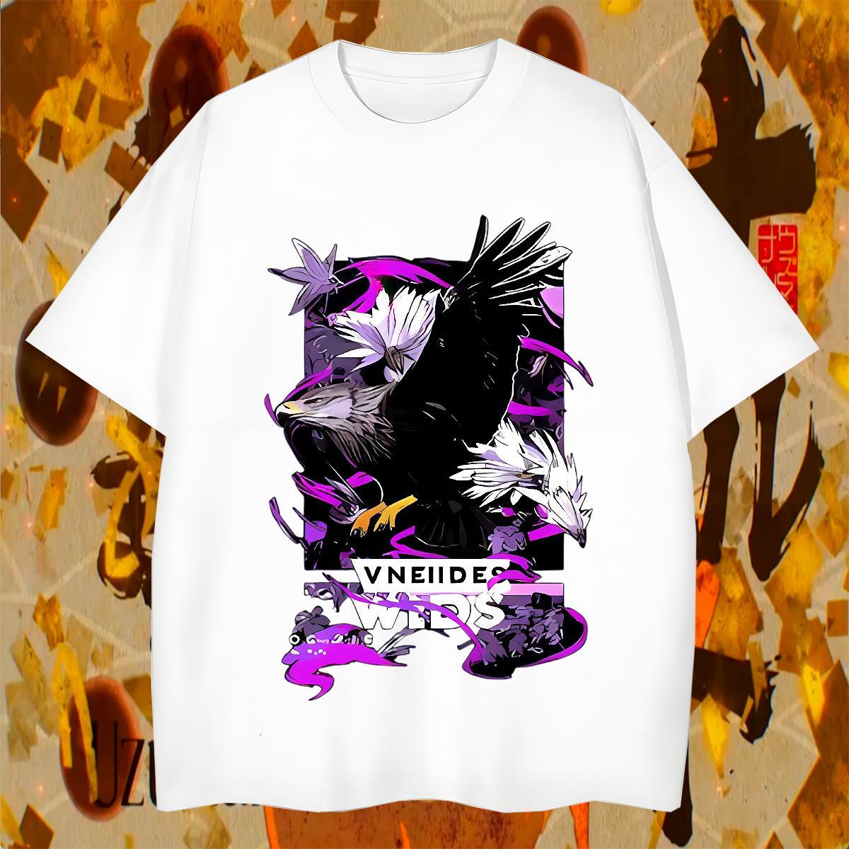 Loose Men Tops Tees 230g 100% Cotton Casual Beach eagle DIY Anime O-Neck Short Sleeve New Man T Shirts Clothings