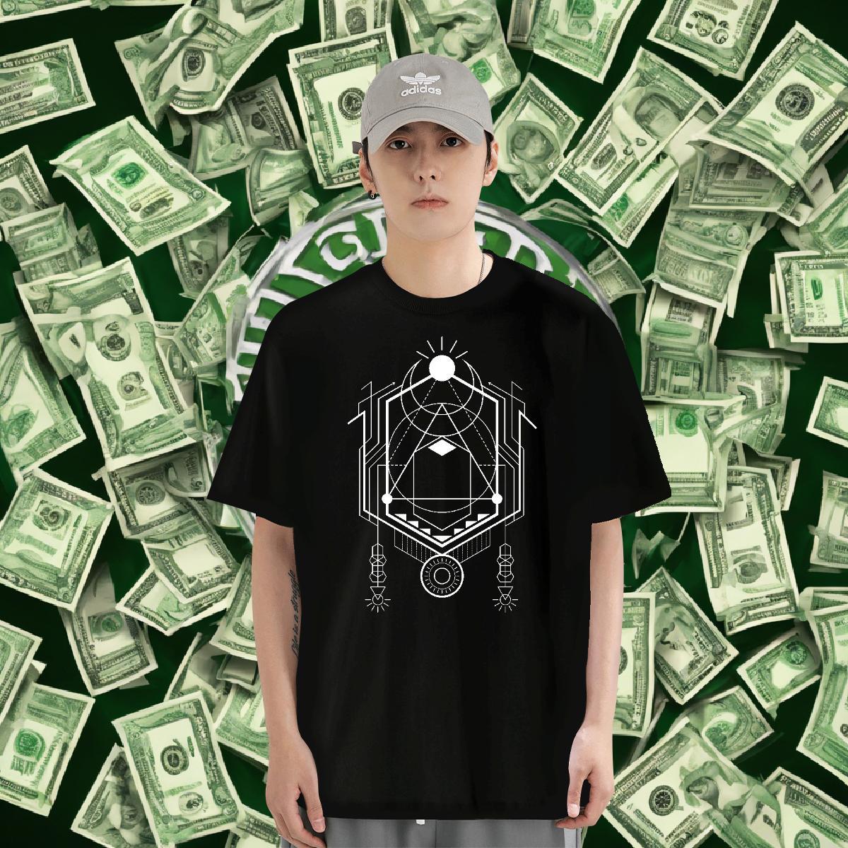 T-Shirts for Men 100% Cotton 230g handpainted High Street Hip Hop Crew Neck Breathable DIY Logo Oversized Men Clothes T-Shirt Stylist Cool Tops Tees