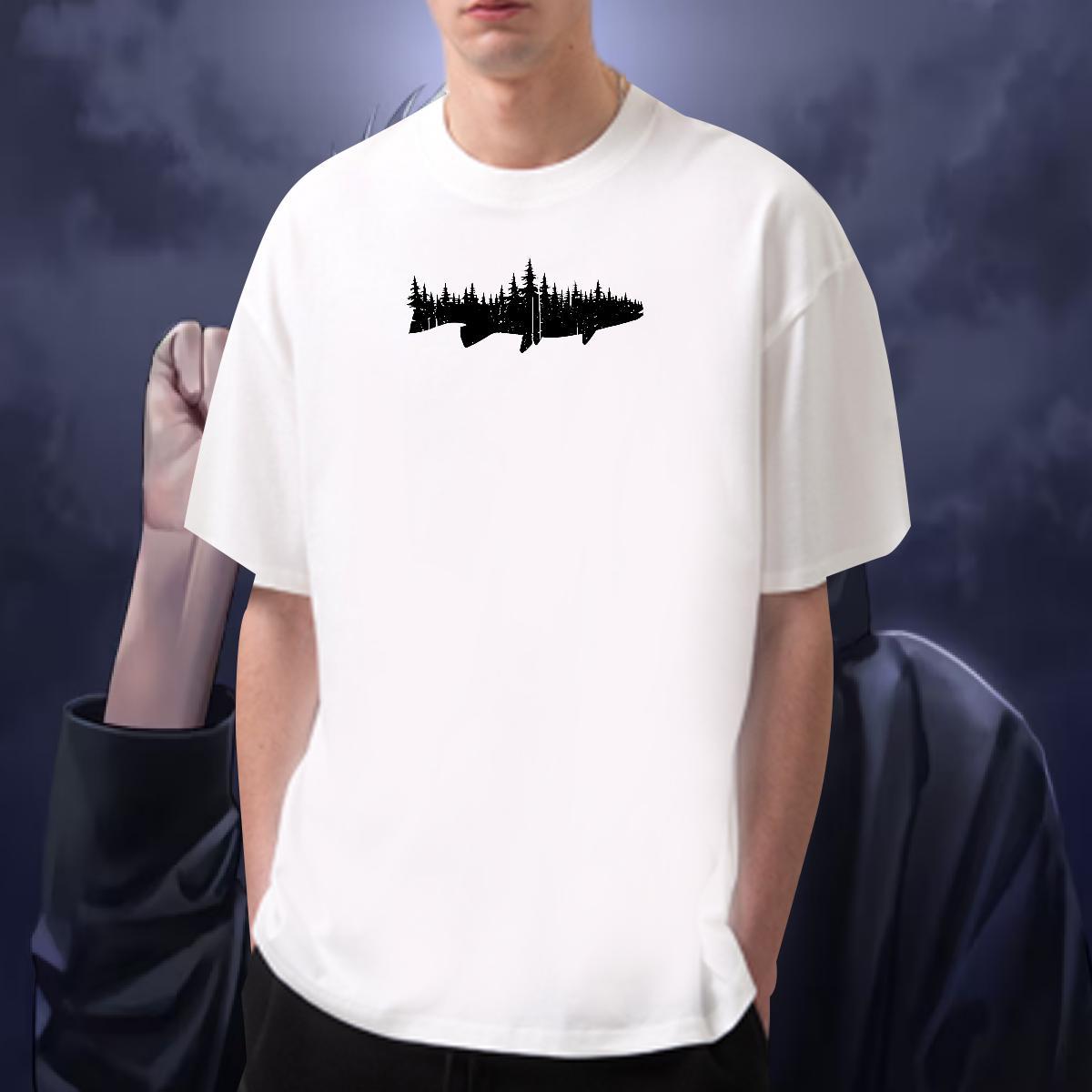 Wholesale T-Shirts for Men 230g 100% Cotton plane Anime Printing Street Tshirts Breathable Popular Men Clothes T-Shirt Oversized 3XL 4XL