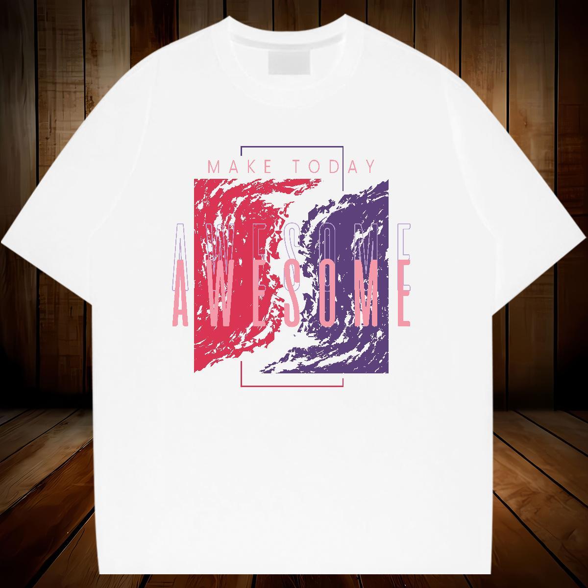 2024 New Men T Shirts 230g 100% Cotton tree Casual Tops Tees Breathable Short Sleeve Cool Men Tshirts Asian Size