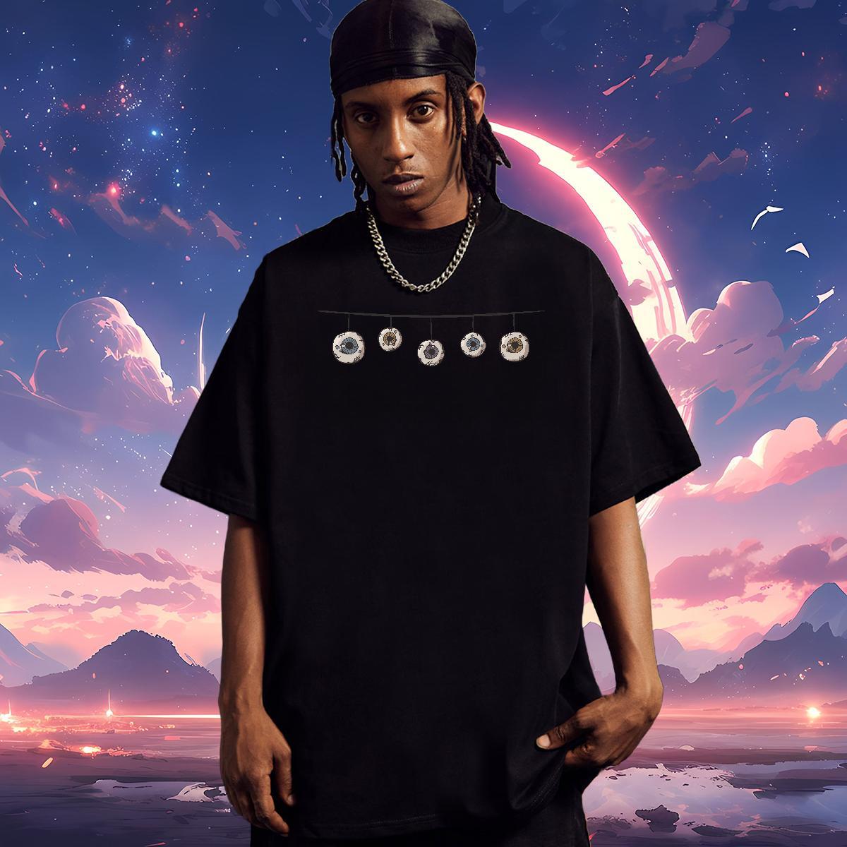 Designer Mens T Shirts 100% Cotton 230g Bunting Hip Hop Street Tees Breathable Crew Neck Popular Men Clothes T-Shirt DIY Anime
