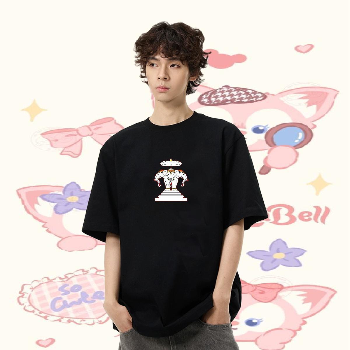 Fashion New Man T Shirts 100% Cotton 230g elephant Casual Beach Tops Shirt O Neck Short Sleeves High Quality Tshirt for Man Woman Black Oversized