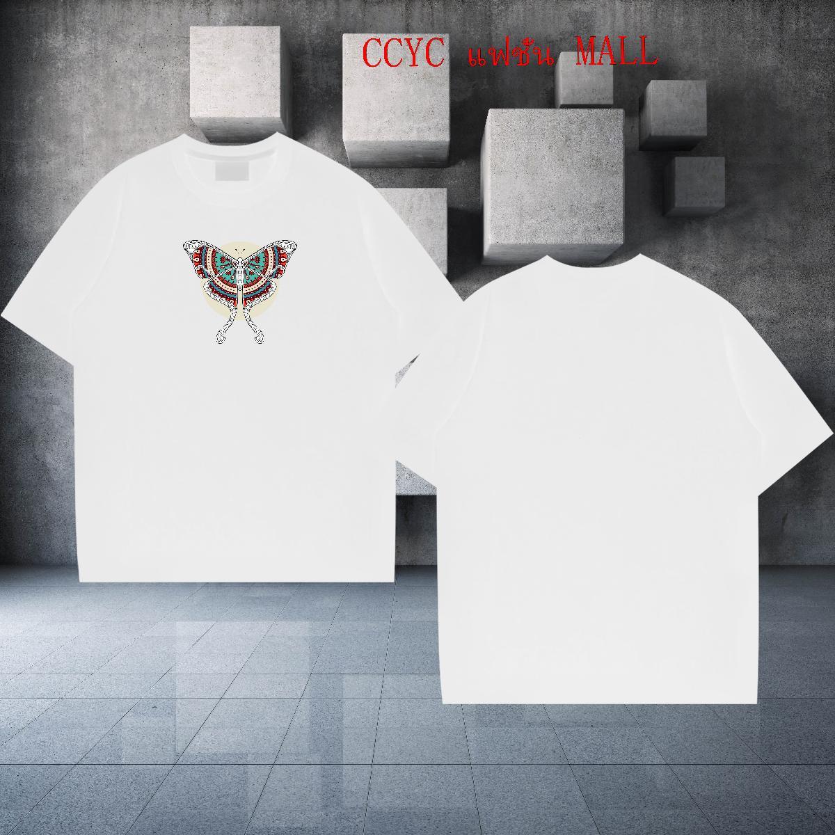 High Quality Men Tees 230g 100% Cotton Casual Butterfly DIY Logo Oversized O Neck Short Sleeves New Designer Man T Shirts Tops Tees
