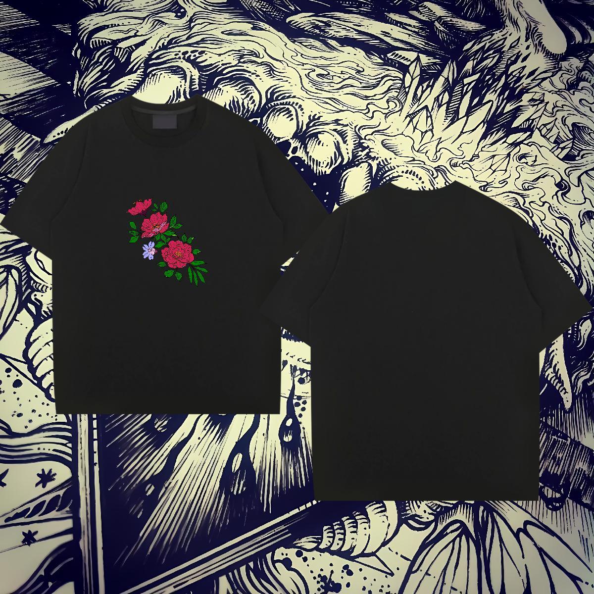 Designer Man T Shirts 100% Cotton 230g painting Sport Clothes Breathable Crew Neck Free Shipping Men Tshirts Cartoon Print