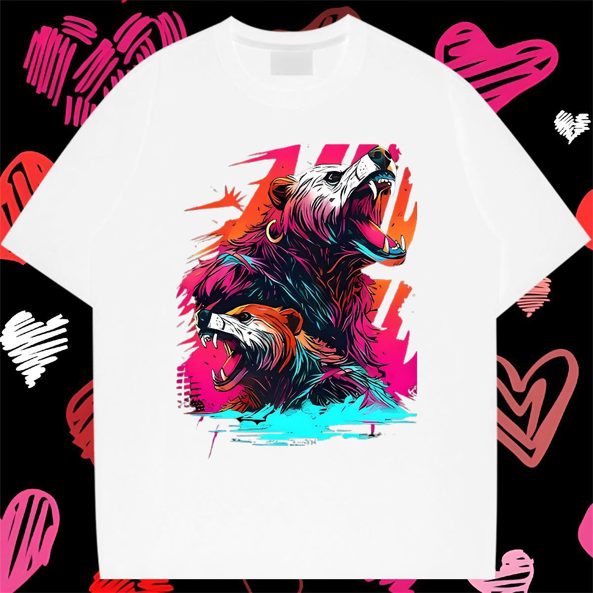 2024 Summer T-Shirts 100% Cotton 230g Casual Beach Tshirts Crew Neck Breathable Comfortable Couples T Shirts DIY Logo Oversized