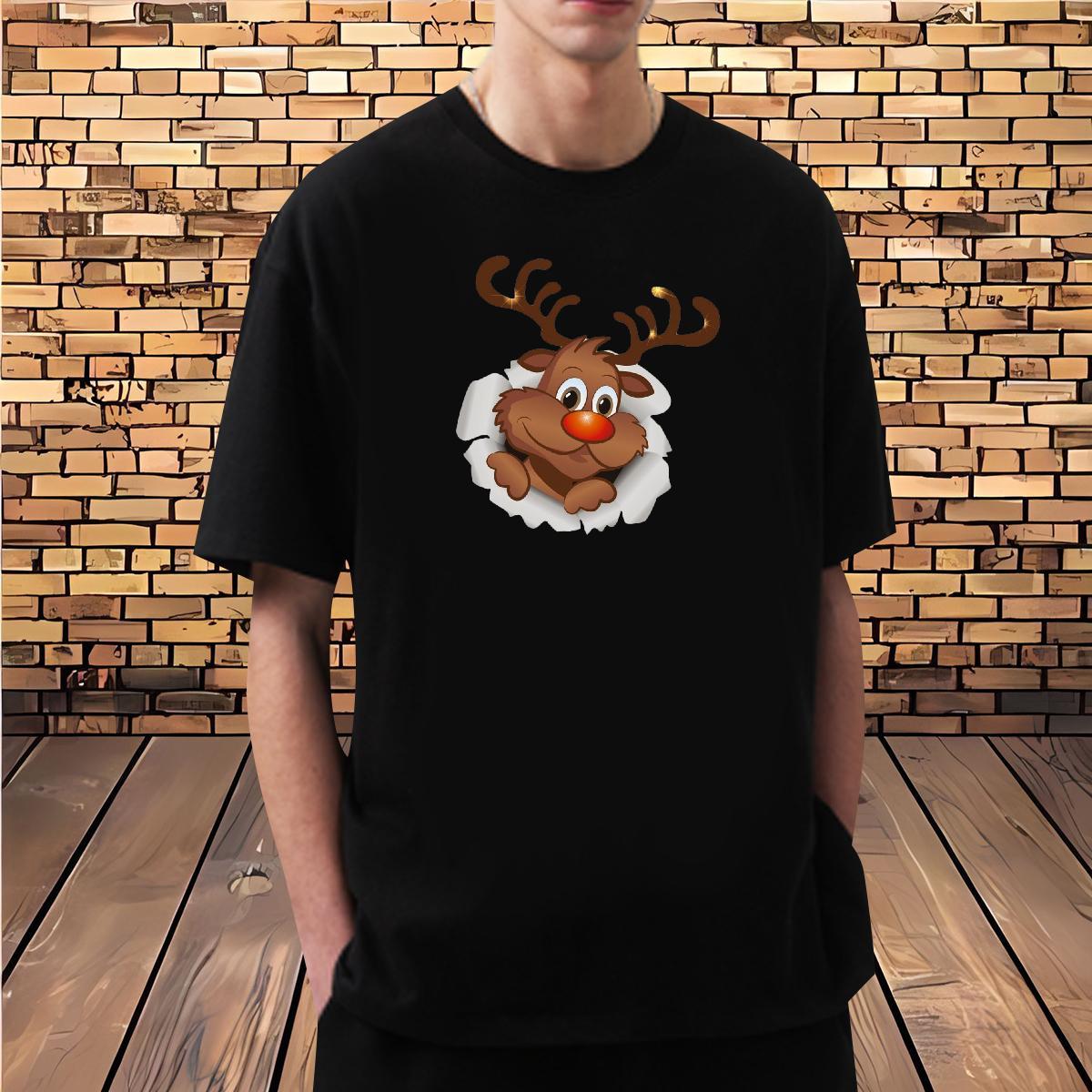 2024 Summer Mens T Shirts 100% Cotton 230g Christmas Spring Summer Clothes Breathable Crew Neck Comfortable Men Tees Customized