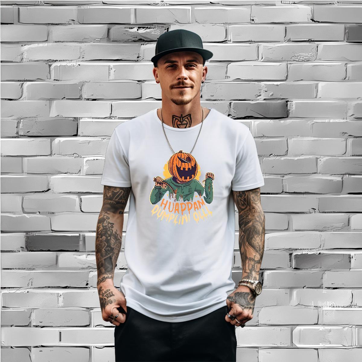 Designer T-Shirts 230g Pure Cotton pumpkin Outdoor Clothes O Neck Short Sleeves Wholesale Tshirt for Man Woman DIY Logo Oversized