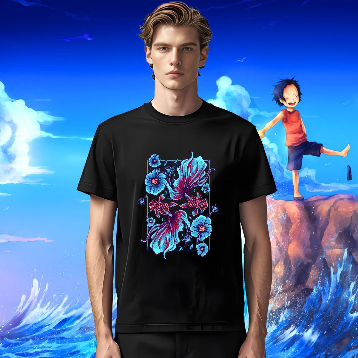 Man T Shirts 230g Cotton Street Casual O Neck Short Sleeves Black Oversized Mens Tshirts 2024 New Classic Tees