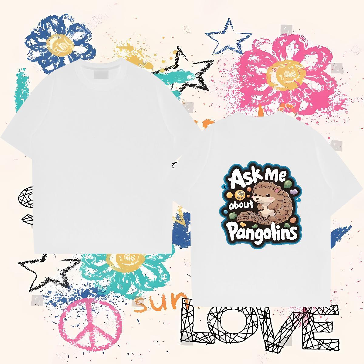 2024 New T-Shirts 230g Pure Cotton squirrel Summer Casual Tshirts O-Neck Short Sleeve Classic Men Tees Oversized