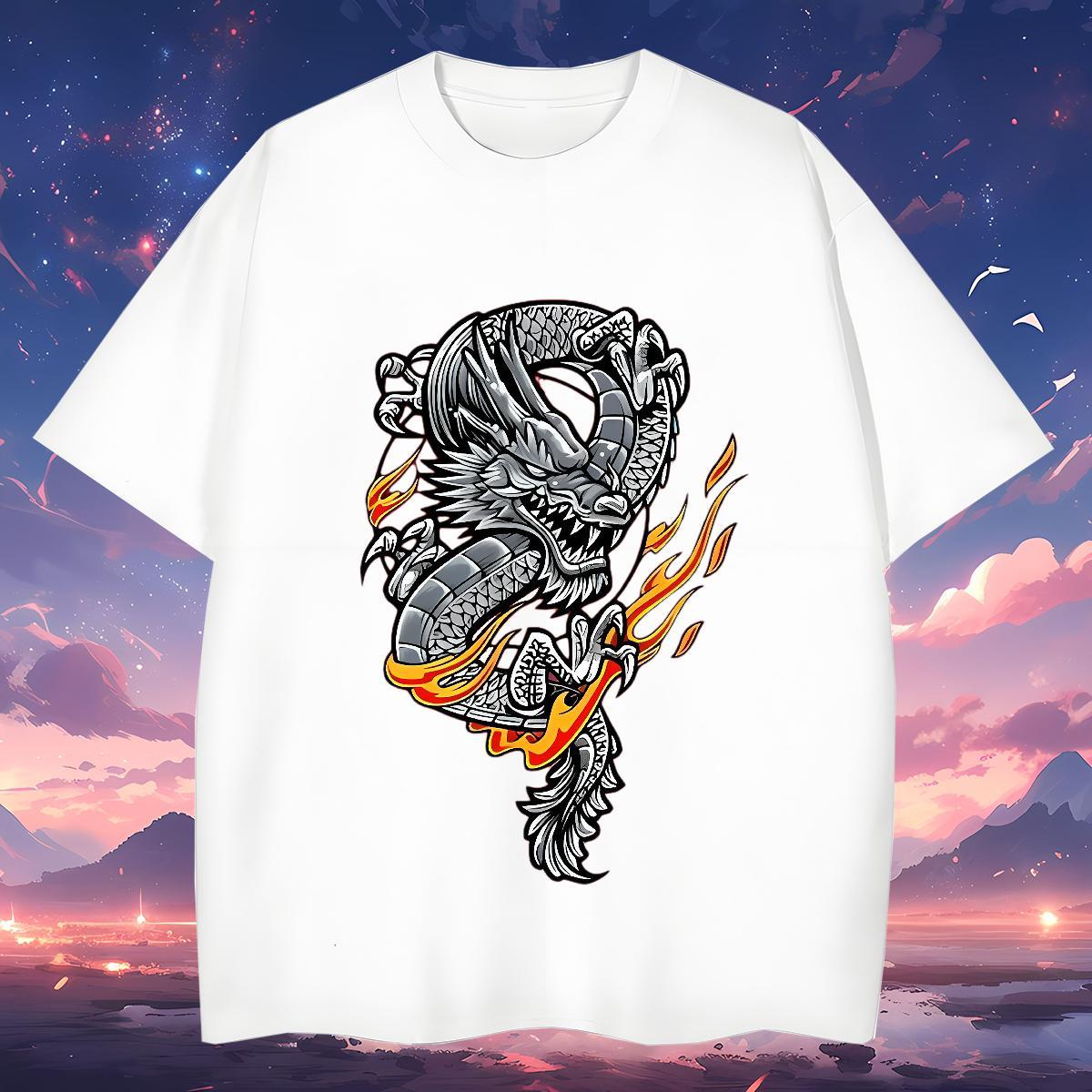 Mens T Shirts 230g Pure Cotton Street Casual Breathable Short Sleeve Plus Size Cartoon Men Clothes T-Shirt Wholesale Comfortable Tshirts