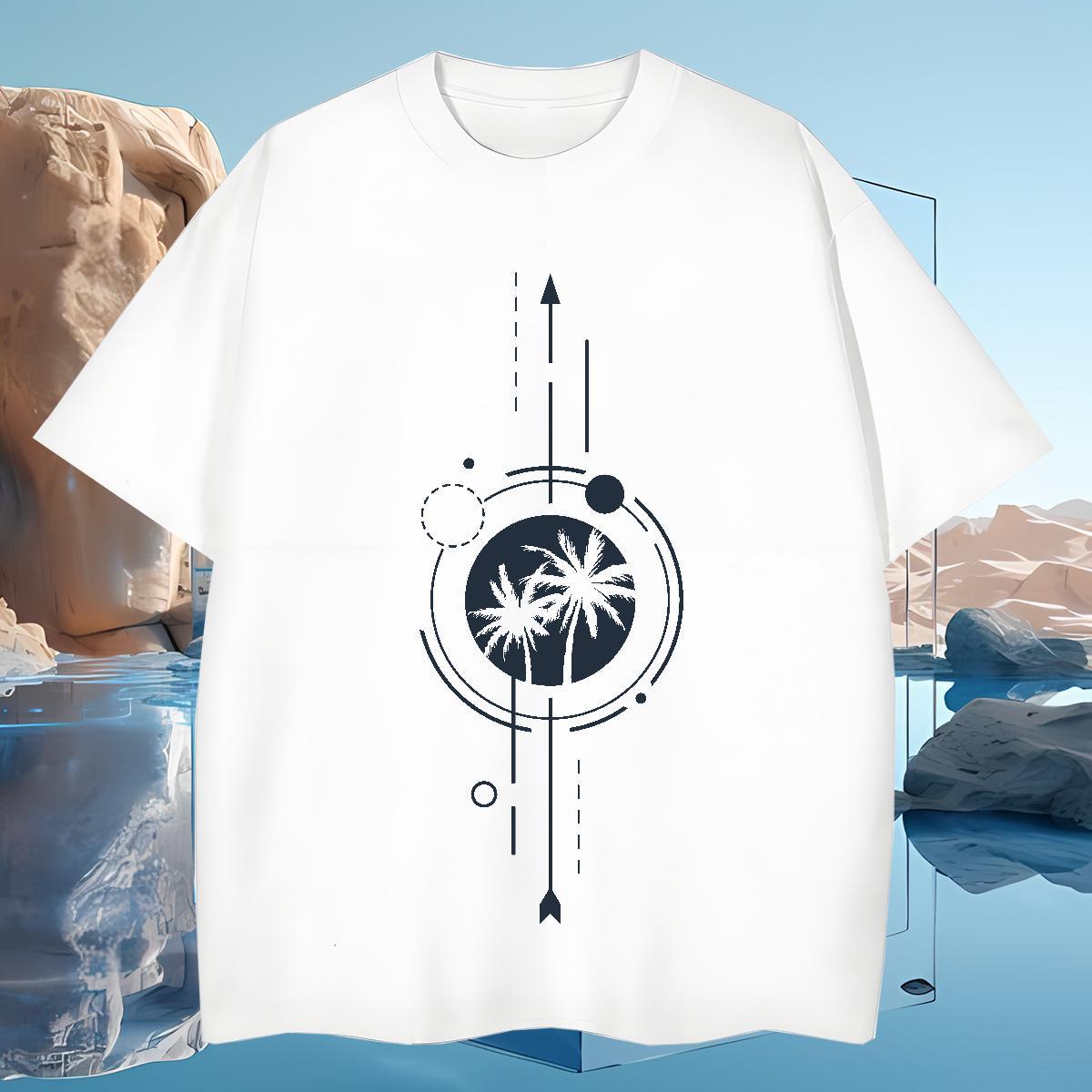 Men T Shirts 230g 100% Cotton tree Summer Casual Crew Neck DIY Anime Men Tees Factory Direct Cool Polos