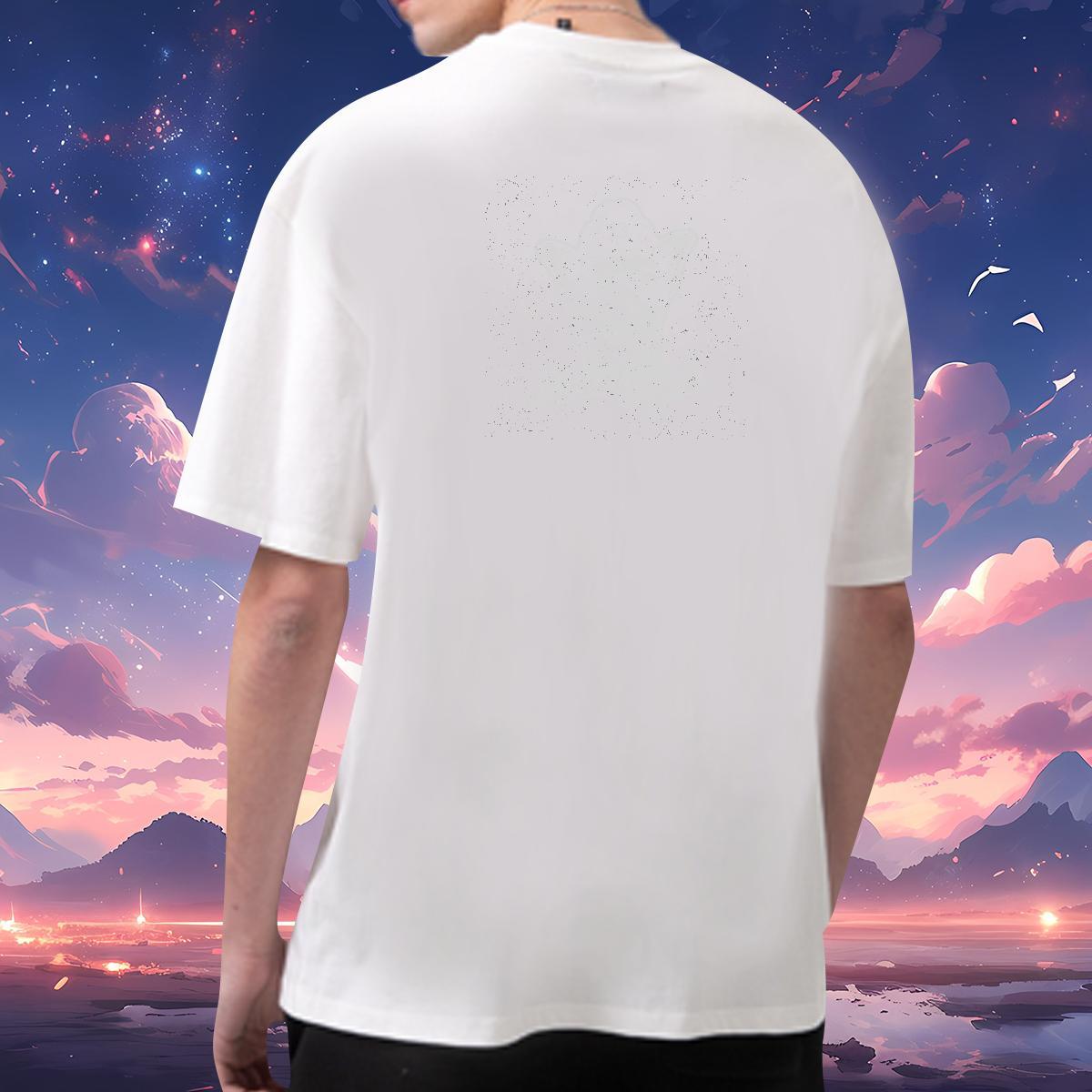 2024 New T Shirts Men 230g 100% Cotton dog Hip Hop Top Tees O Neck Short Sleeves Soft Men Clothes T-Shirt Plus Size Cartoon