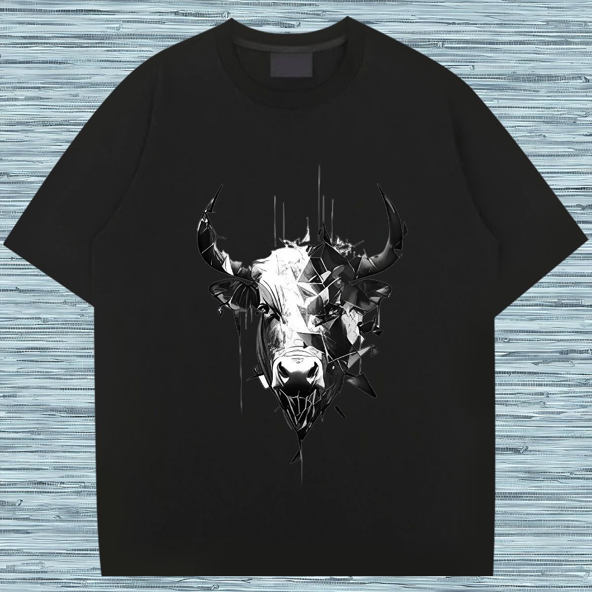 Custom Men T Shirts 230g Pure Cotton cow Spring Summer Tee Shirt Breathable Short Sleeve Designer Men Clothes T-Shirt DIY Printed