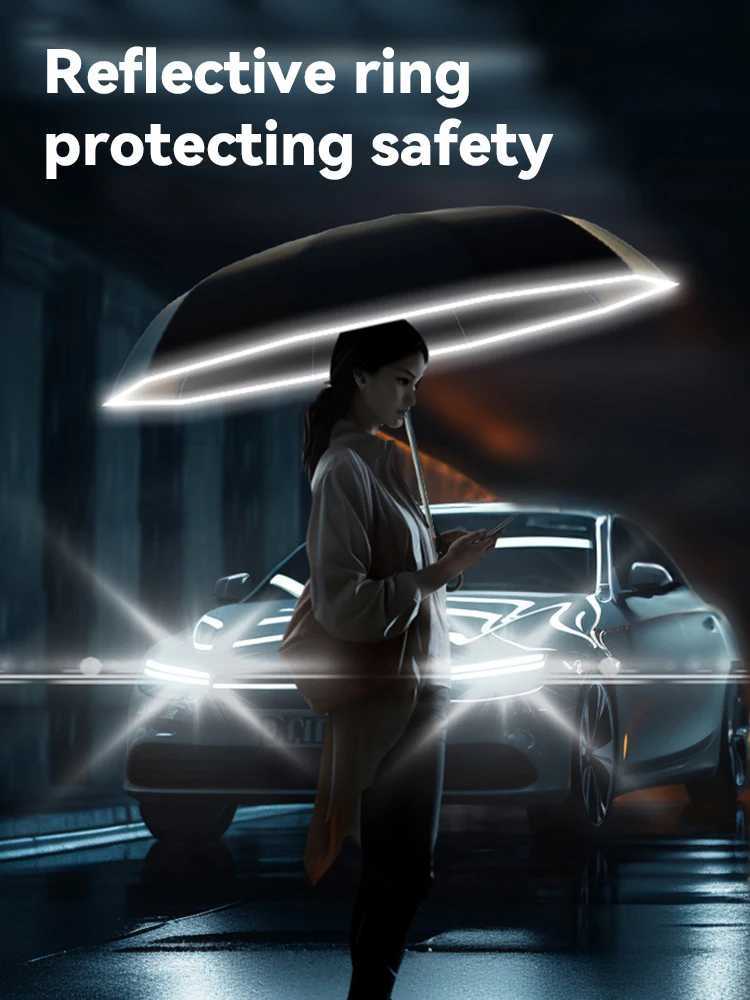 Extra Large Reinforced Wind-resistant Rain-resistant Dual-purpose UV-resistant Fully Automatic Ring-buckle UmbrellaXJ22