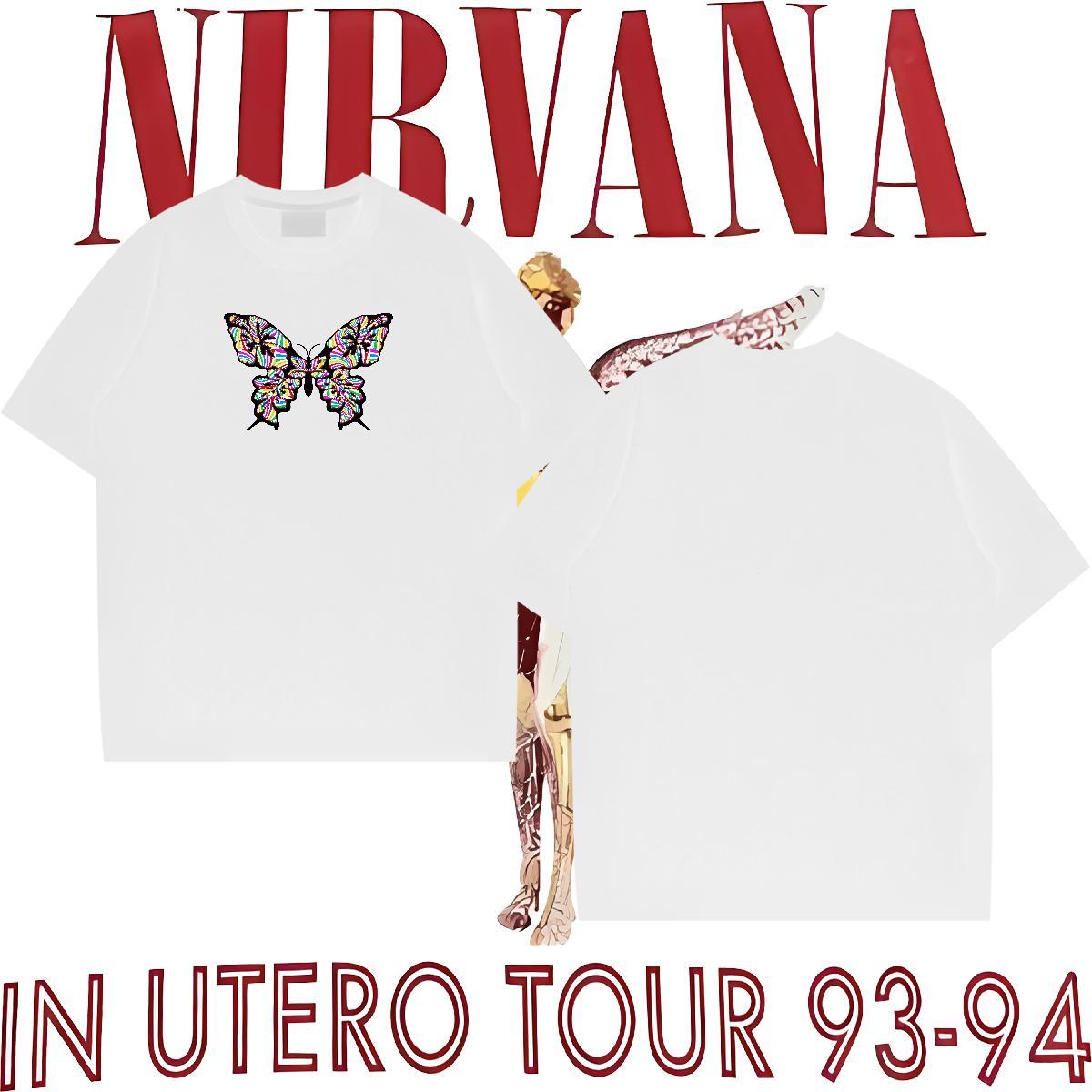 Factory Direct Mens T Shirts 230g Cotton Butterfly Casual Daily Wear Tees Shirts Breathable Crew Neck Designer Men Tops Tees DIY Printed