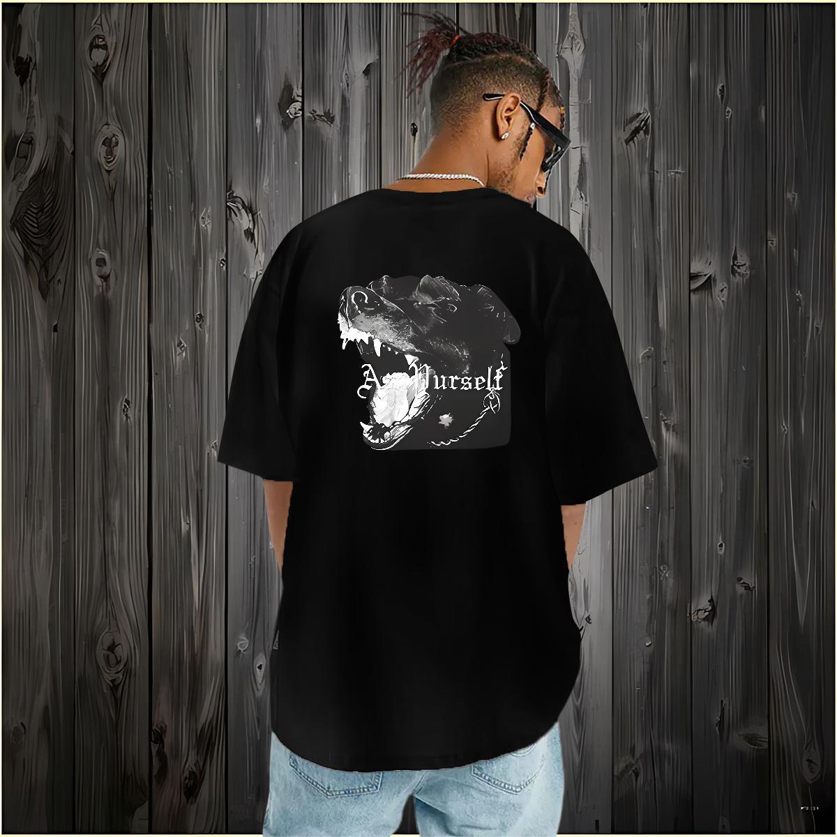 DIY Customized Men T Shirts 100% Cotton 230g dog Casual Wear Breathable Soft Unisex Men Clothes T-Shirt Anime Print