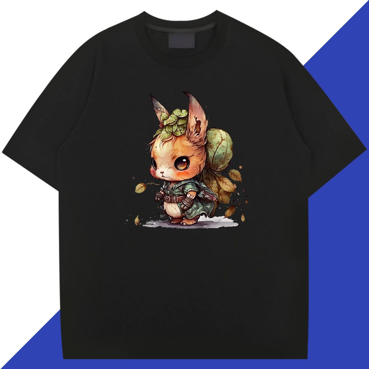 New T-Shirts 100% Cotton 230g rabbit Outdoor Tees Breathable Loose Couples T Shirts Custom Printing