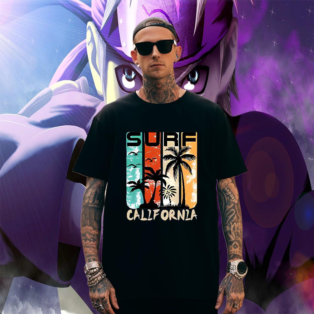 Popular Mens Tshirts 100% Cotton 230g High Street Hip Hop beach Custom Printing O Neck Short Sleeves Designer T Shirt For Man Clothings