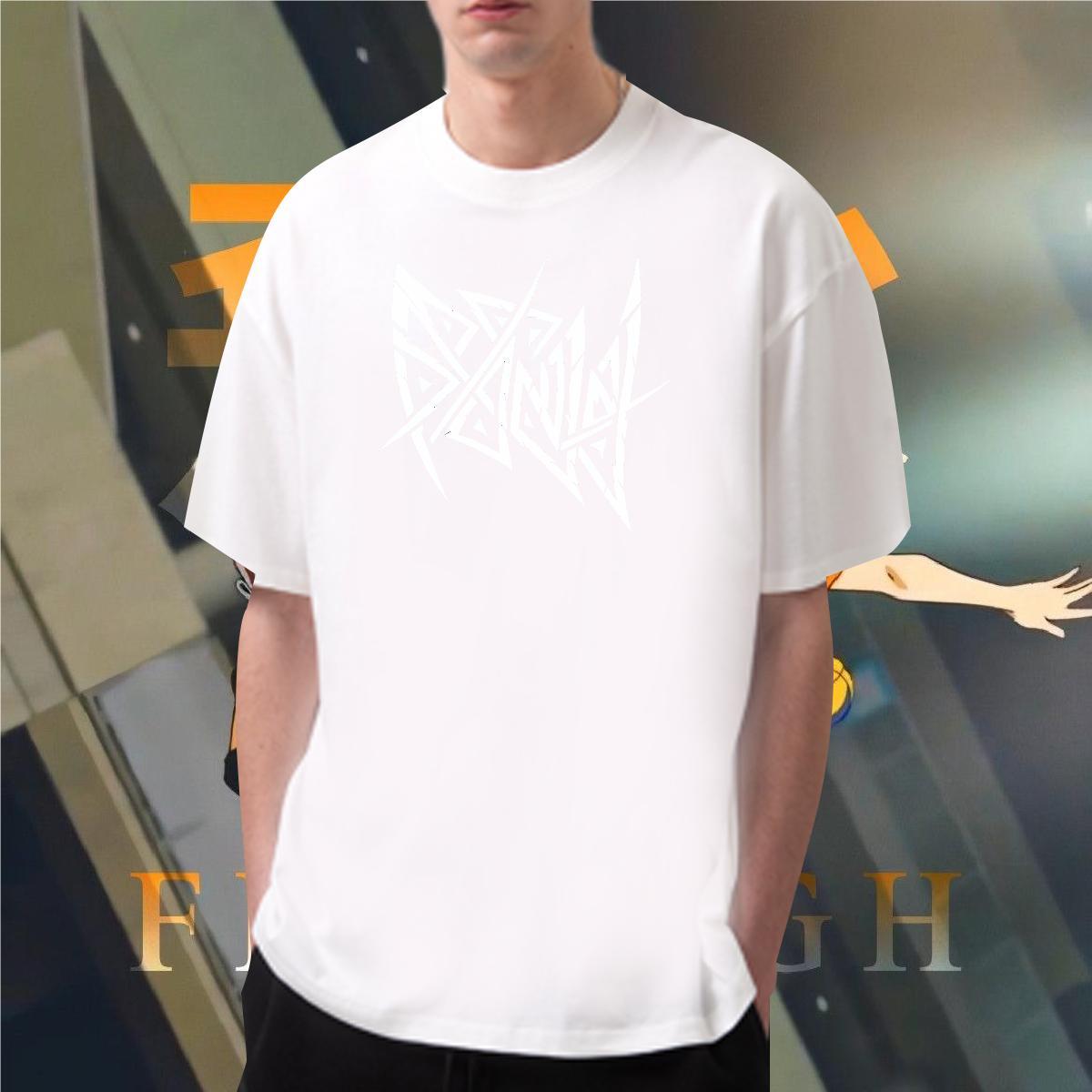 Mens T Shirts 230g Pure Cotton Hand drawn Hip Hop Breathable Crew Neck Custom Anime Men Tees Fashion Designer Unisex Polos
