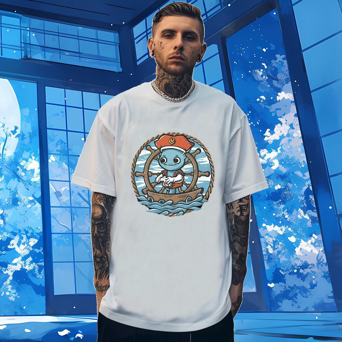 Man T Shirts 230g Cotton cute Street Breathable Crew Neck Custom Print Plus Size Tshirts Designer Fashion Cool Design Tees Shirts