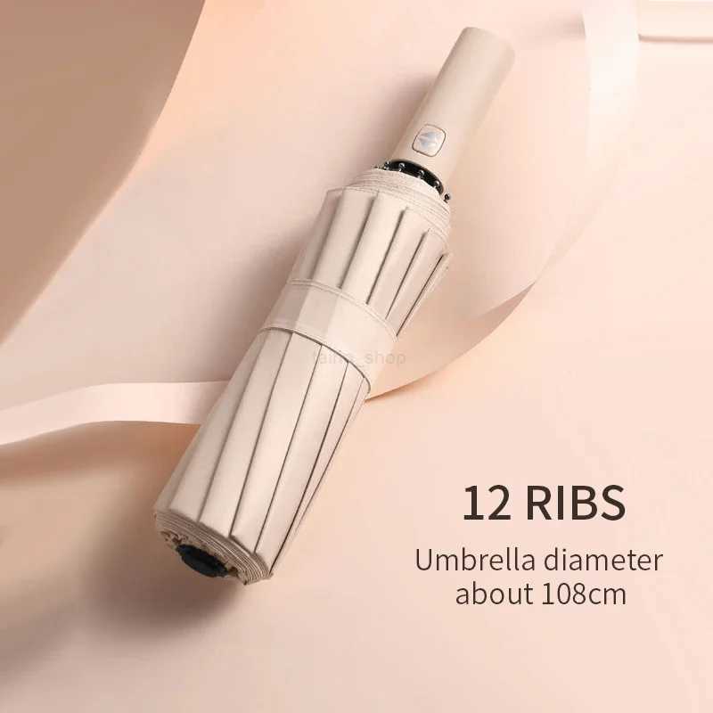 Big 12 Ribs Strong Umbrella Enlarge 108cm Diameter Automatic UV Parasol Wind And Rain Resistance BumbershootXJ240806