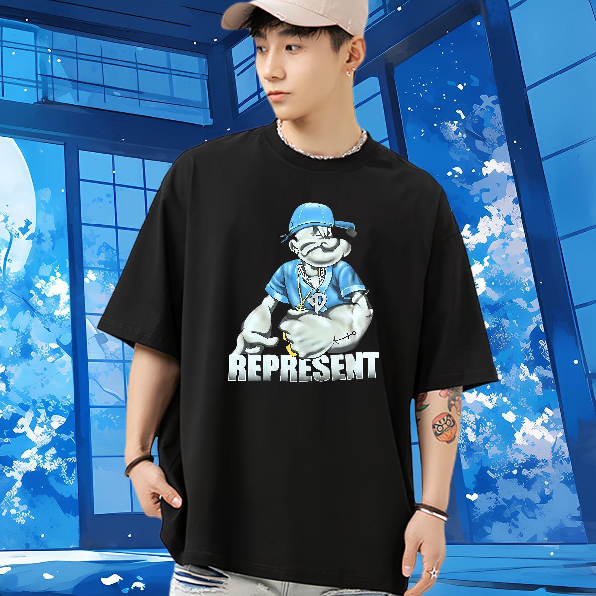 Designer Mens T Shirts 230g Cotton rabbit Outdoor Tops Breathable Short Sleeve Brand Mens Tshirts Plus Size Cartoon