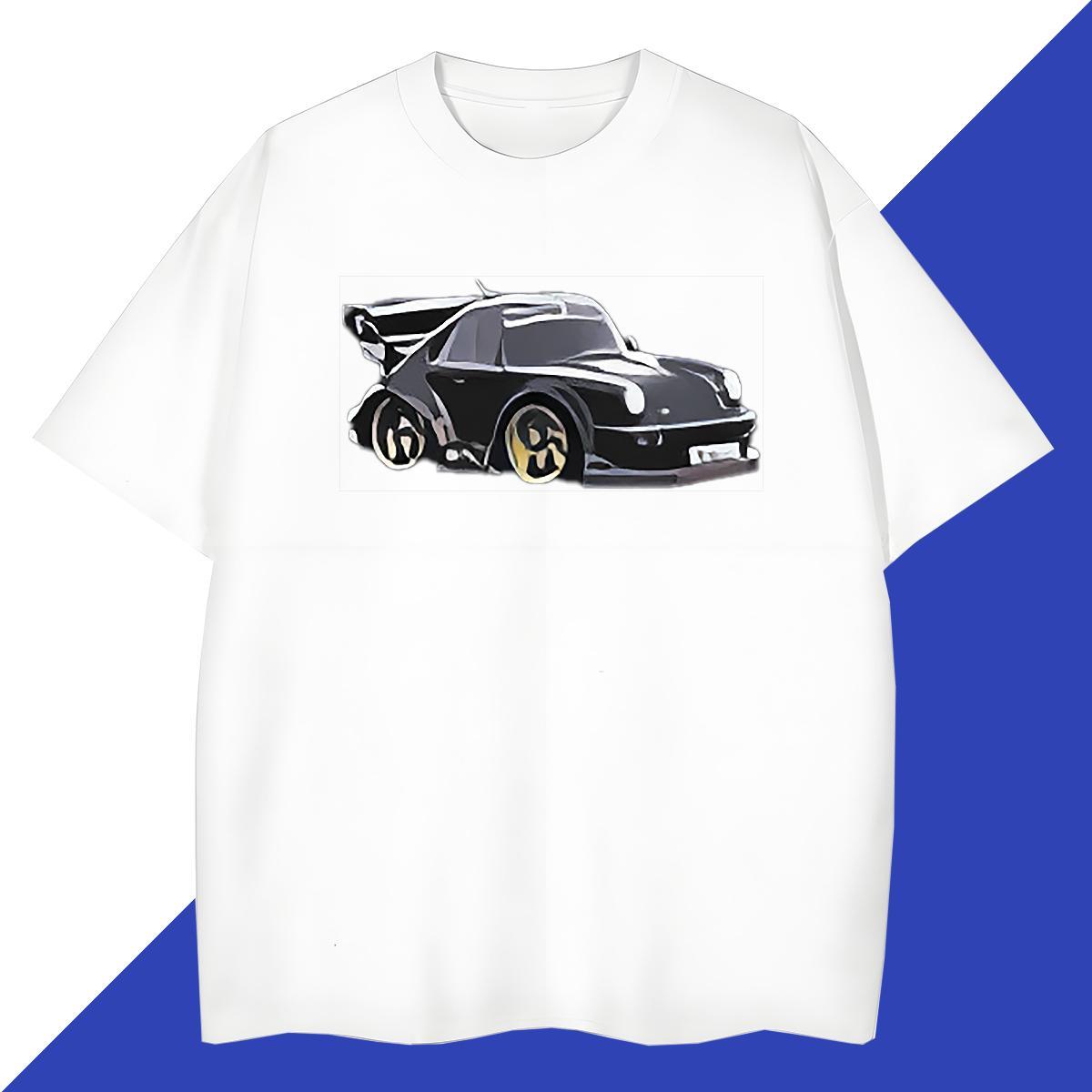 Classic Men Tops Tees 100% Cotton 230g Spring Summer car White Plus Size Pure Cotton New Arrival T-Shirts Tshirts
