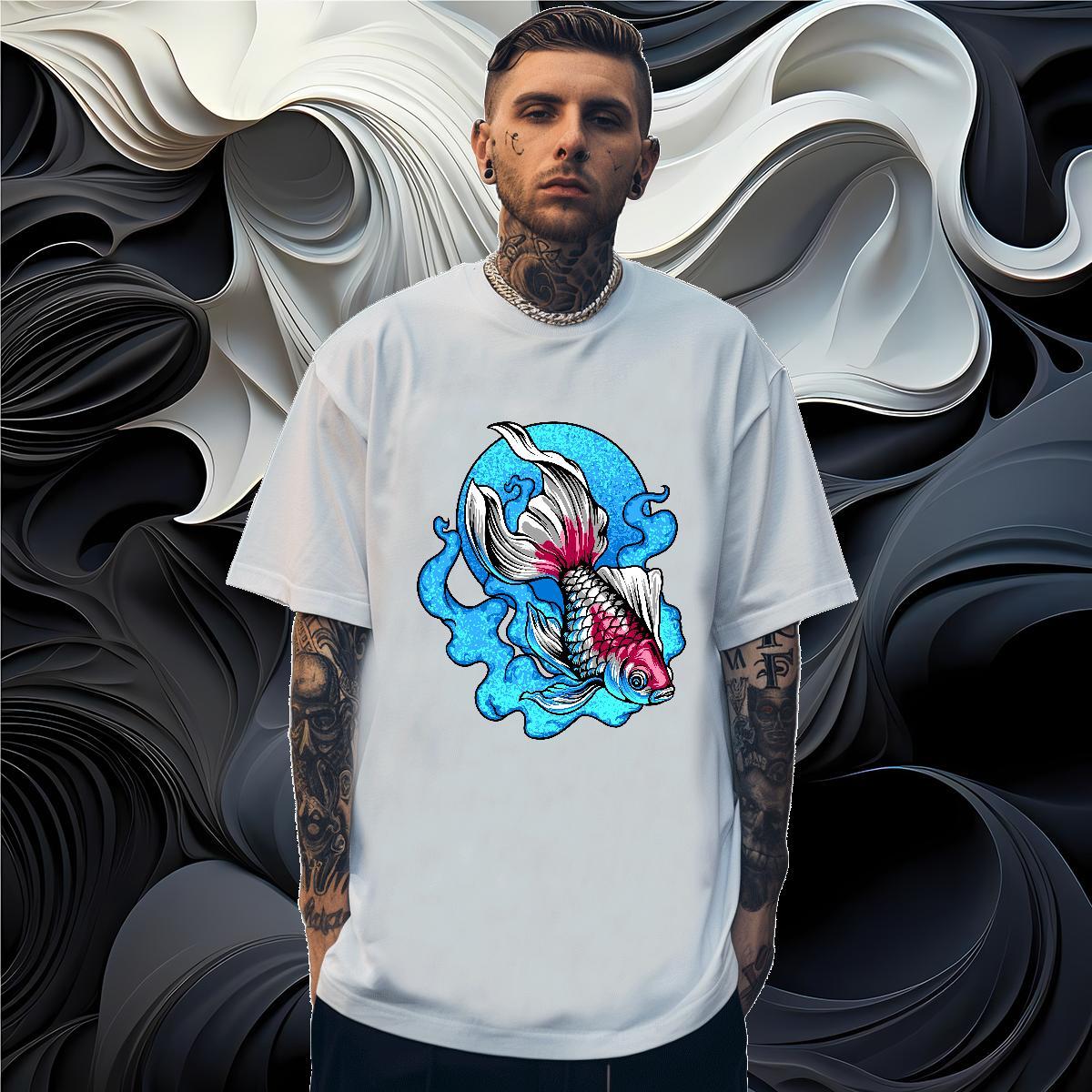 T shirt 230g Cotton Home Outdoor Crew Neck Breathable DIY Logo Oversized Tshirts 2024 New Classic Clothes