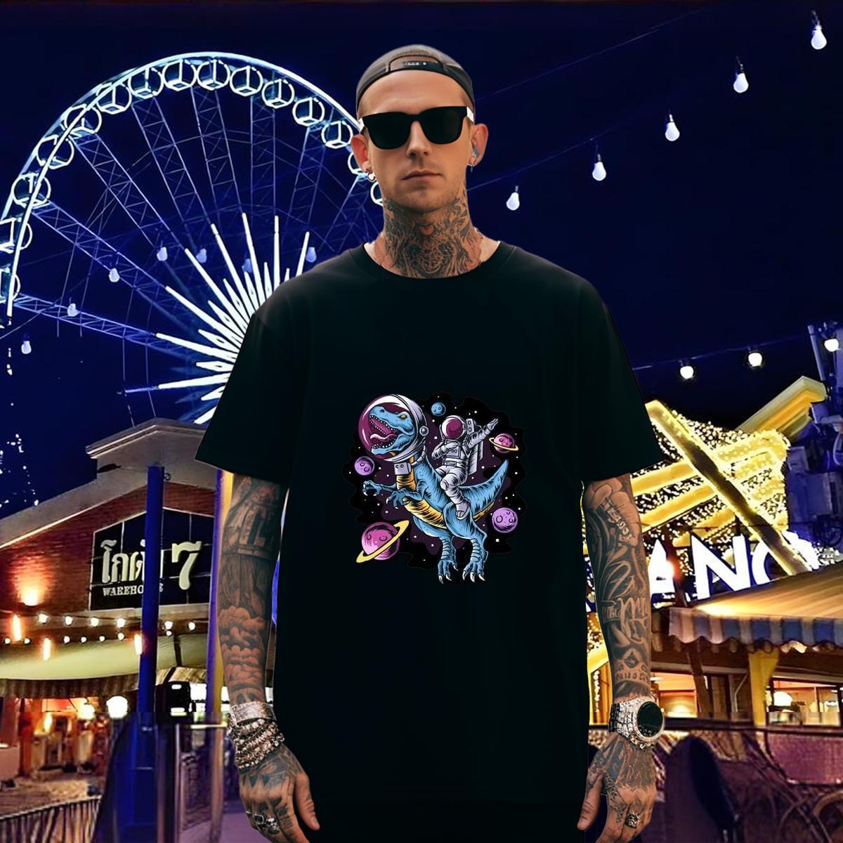 T shirt 230g 100% Cotton universe Daily Wear Breathable Short Sleeve Anime Tshirt for Man Woman Customized Brand Tees Shirts