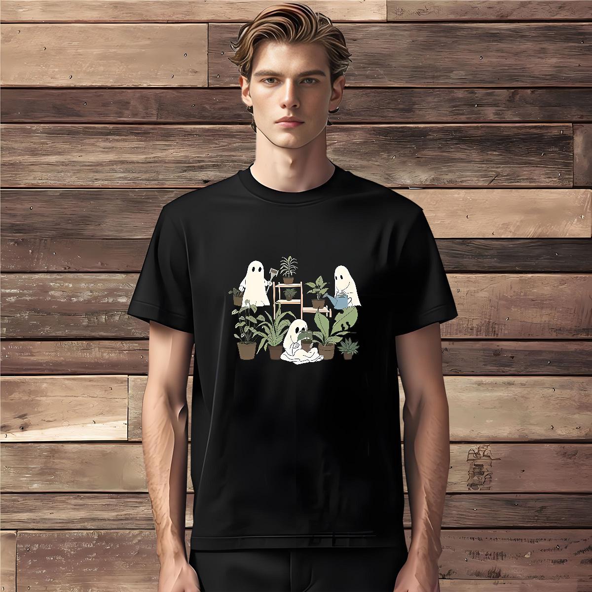 DIY T Shirt For Man 230g Pure Cotton halloween Street Tops Tees O-Neck Short Sleeve Classic Couples T Shirts Skull