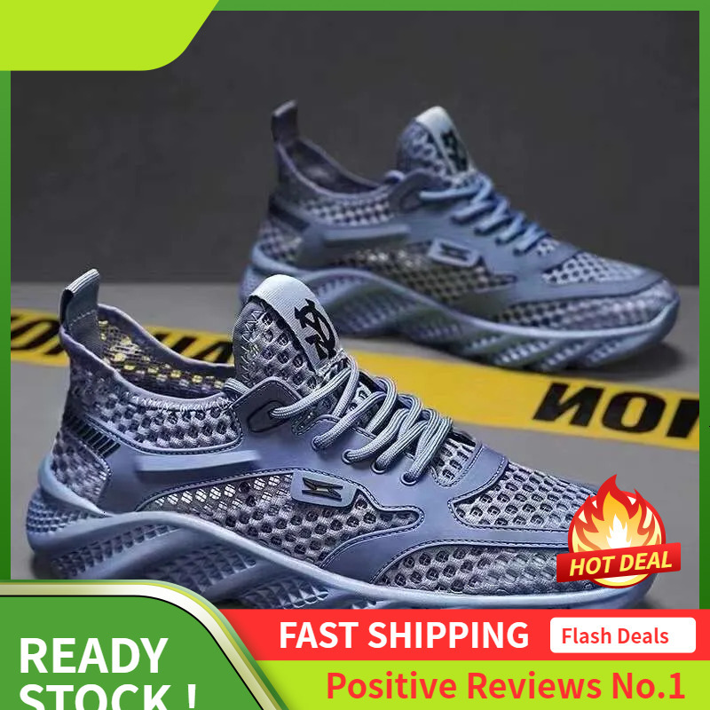 New Ddmysports S Men Mesh Breathable Athletic Ollow Quick Dry Outdoor Wading Shoes Lightweight Trendy Sneakers Triple Blue Free Shipping hoes neakers 