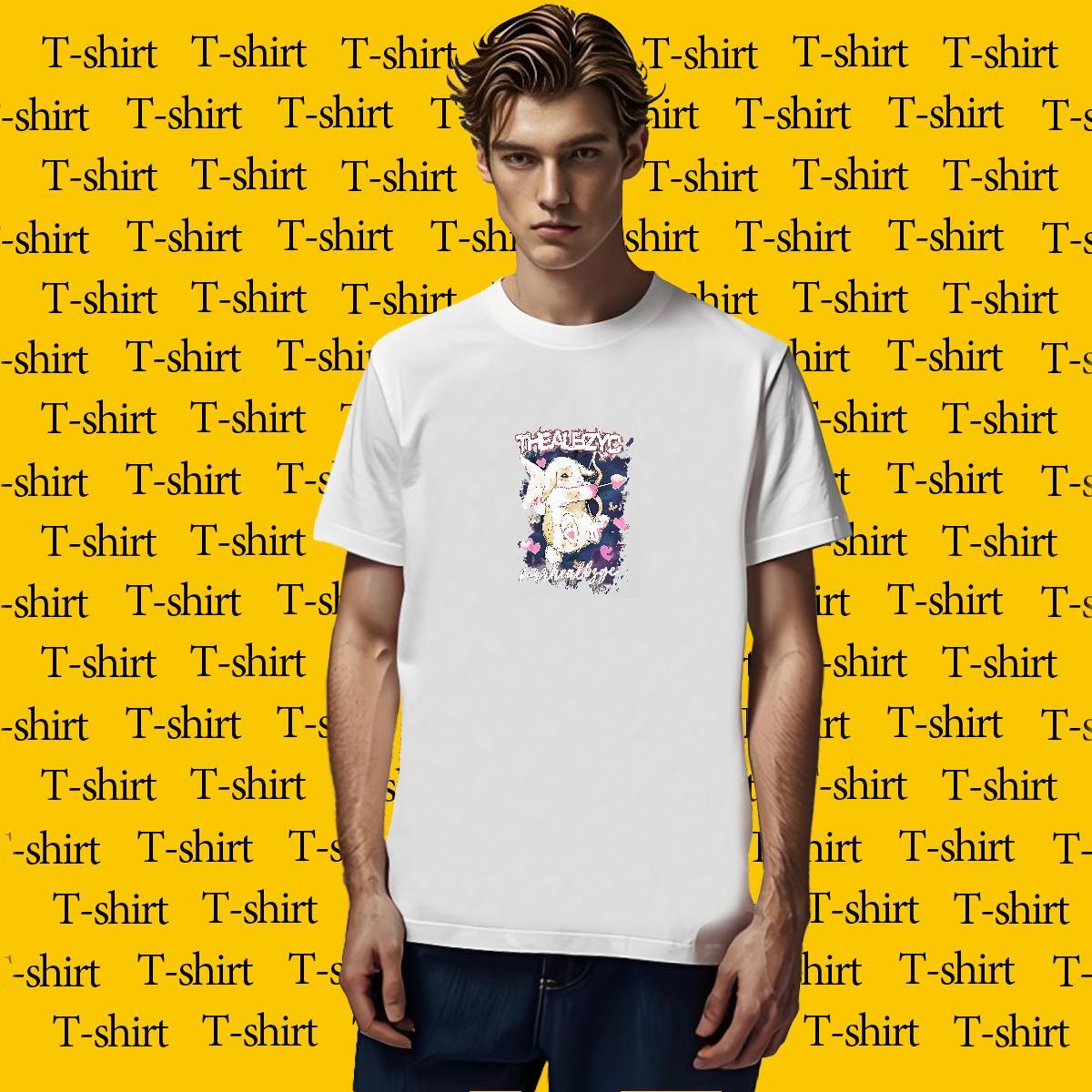 New T shirt 230g Cotton rabbit Casual Beach Tees Crew Neck High Quality Men Tops Tees Custom Printing