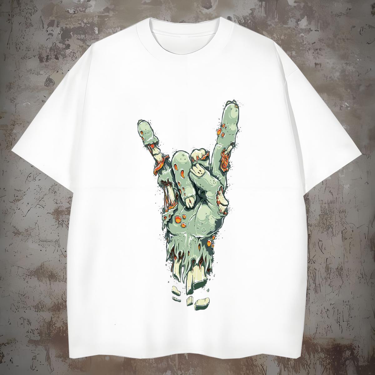 T shirt 230g Pure Cotton hands Daily Outfit Breathable Black Oversized Men Tops Tees Fashion Casual Classic Tee Shirt