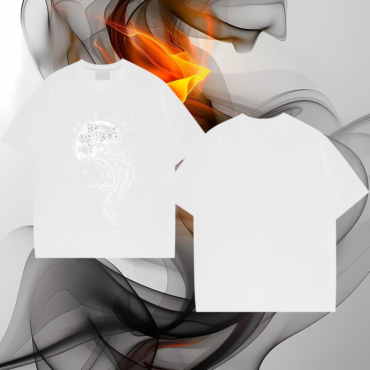 Designer Man T Shirts 230g Cotton octopus Beach Tops Tees O-Neck Short Sleeve Classic Men Tshirts Plus Size Cartoon