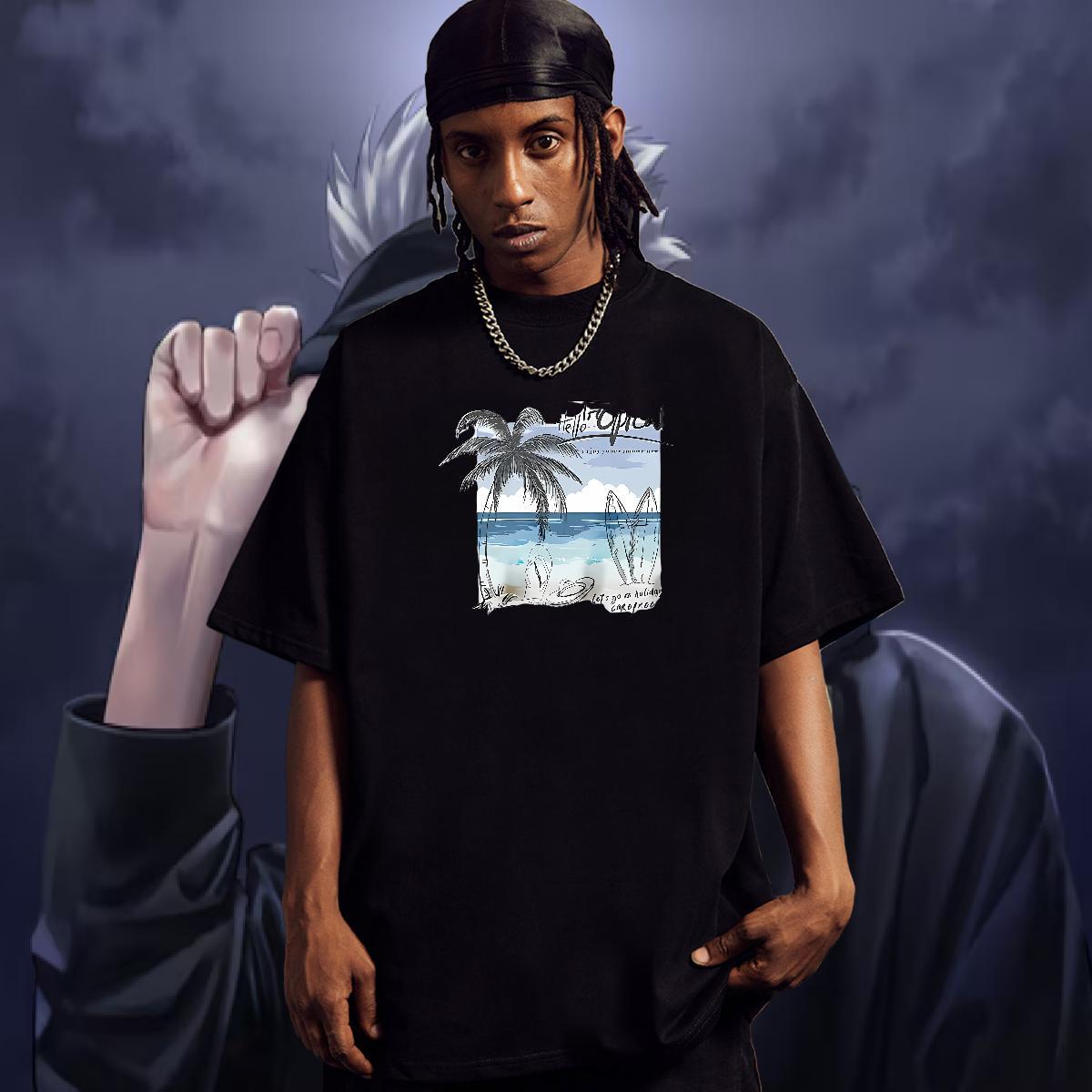 2024 Designer T shirt 230g 100% Cotton sun Casual Daily Wear Tees Breathable Short Sleeve Unisex Men Tops Tees Customized