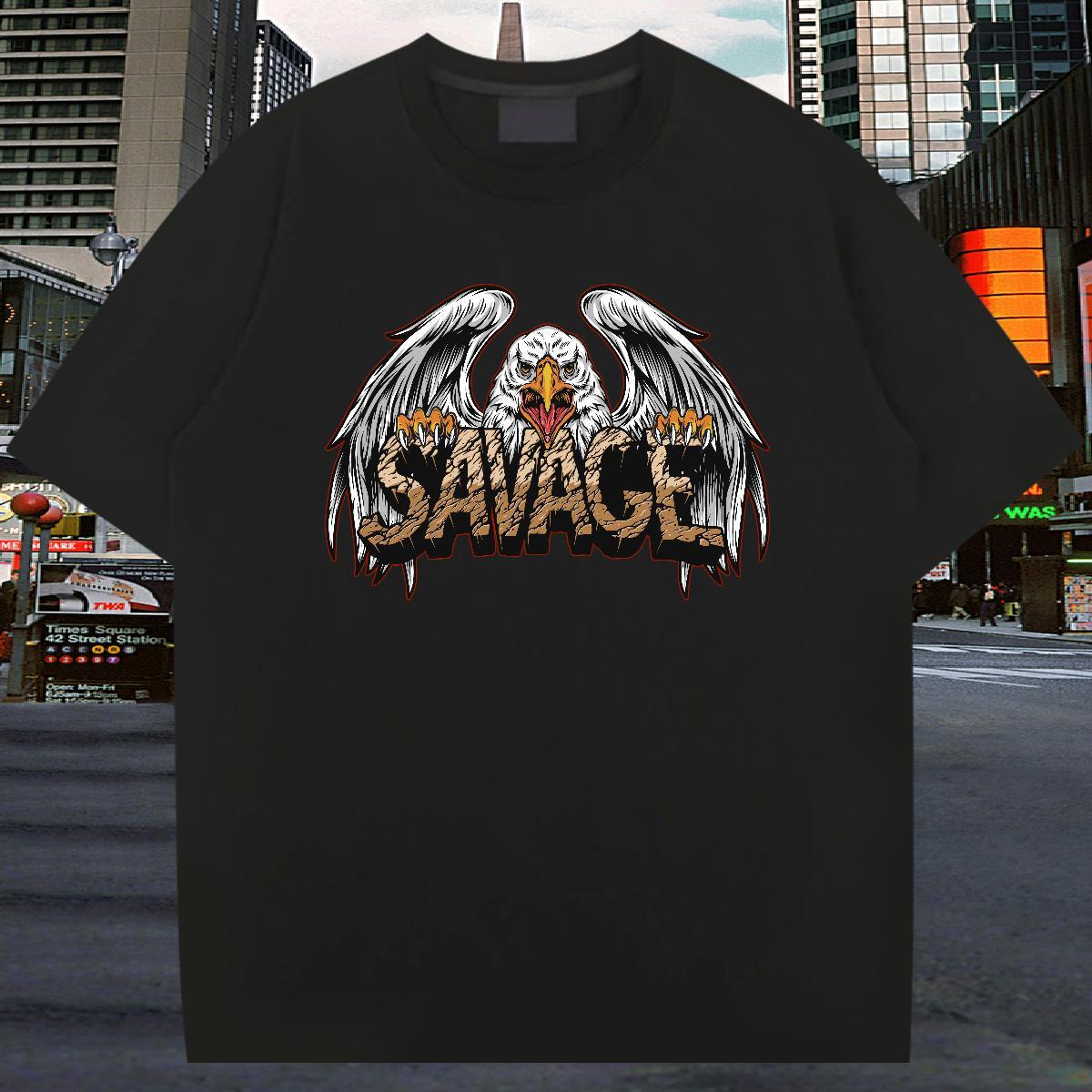 Mens T Shirts 100% Cotton 230g eagle Home Outdoor Breathable Soft Custom Cartoon Men Tops Tees 2024 Brand Wear