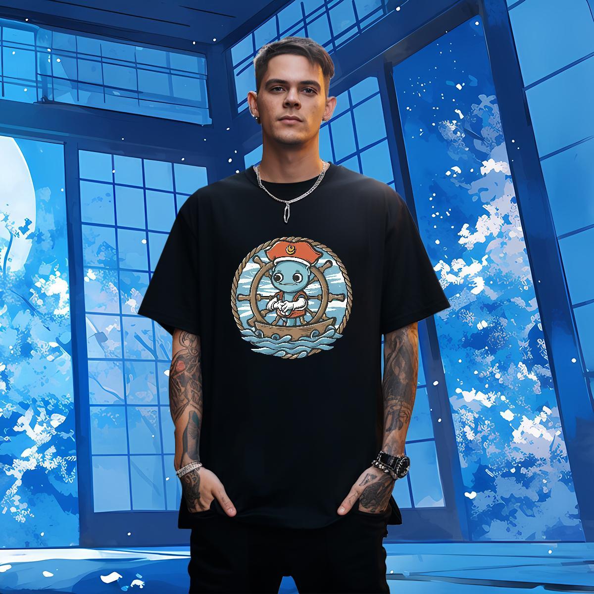 Man T Shirts 230g Cotton cute Street Breathable Crew Neck Custom Print Plus Size Tshirts Designer Fashion Cool Design Tees Shirts