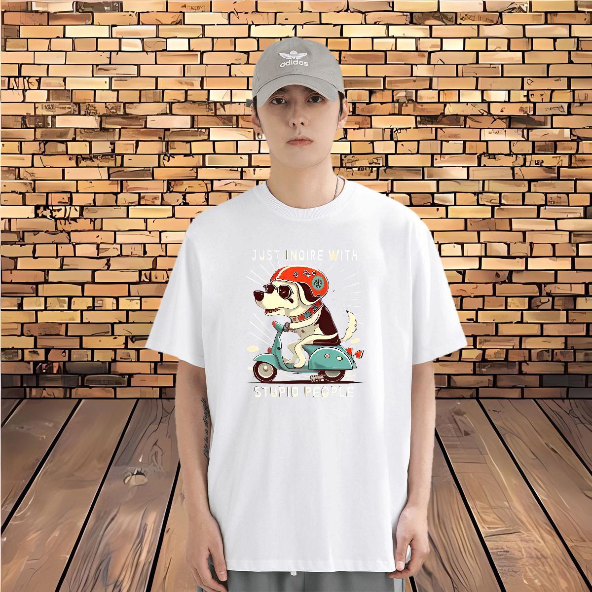 T-Shirts 230g 100% Cotton dog Summer Casual Crew Neck Breathable Custom Print Plus Size Men Tshirts Free Shipping Designer Clothings