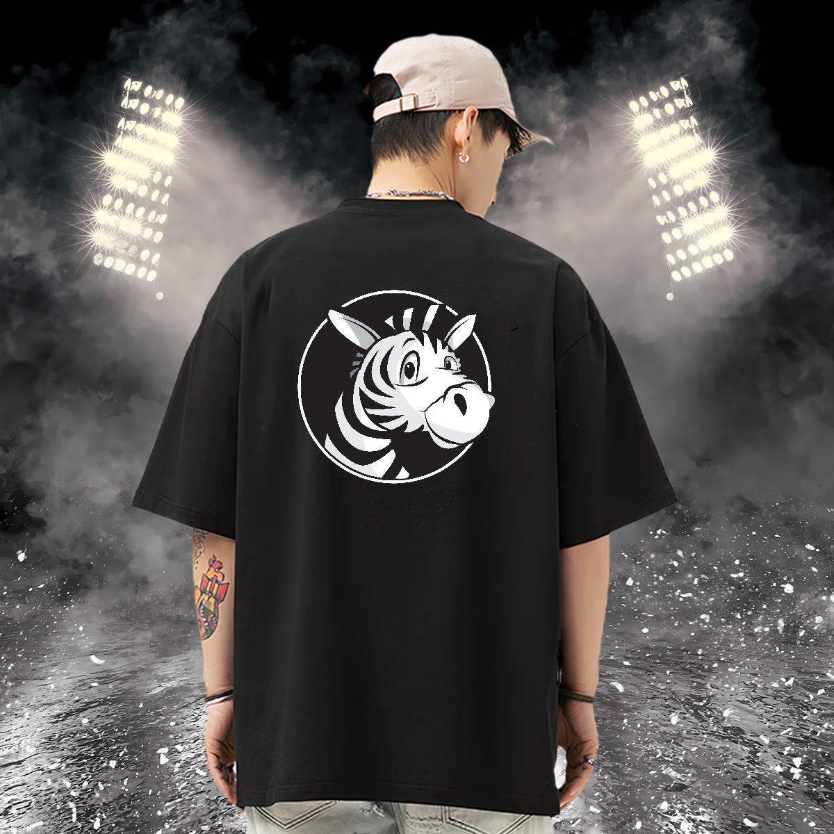 Free Shipping Men T Shirts 100% Cotton 230g horse Hip Hop Street Tops Shirt Breathable Short Sleeve High Quality Men Tees Anime