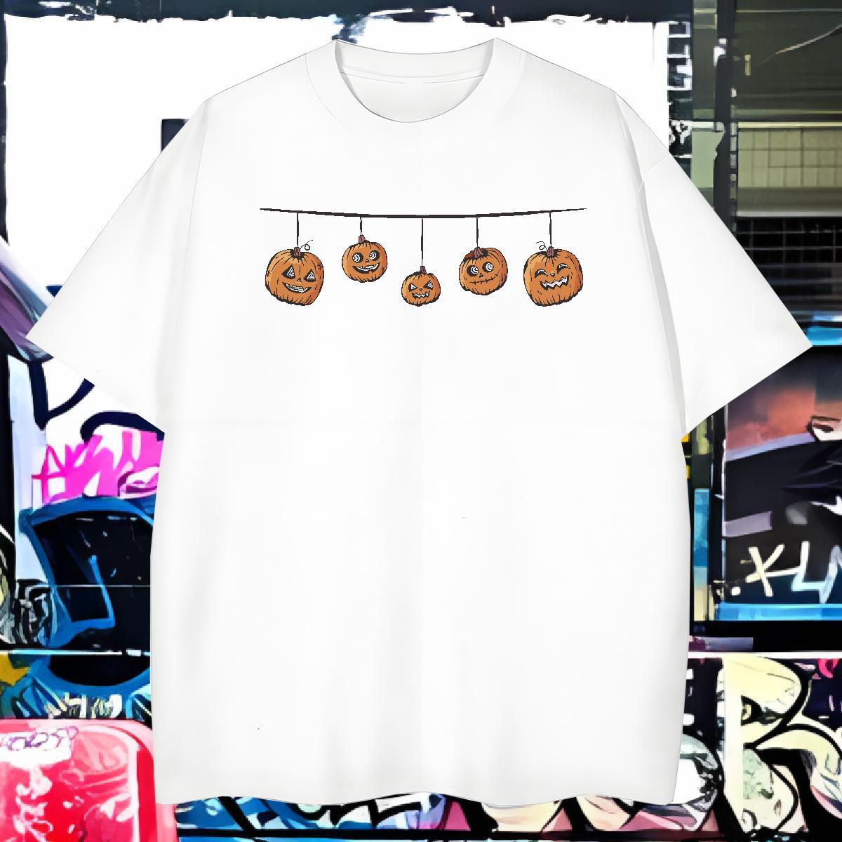 Designer Men Clothes T-Shirt 230g Pure Cotton halloween Man T Shirts Sports Casual Breathable Soft Custom Anime Fashion Clothings