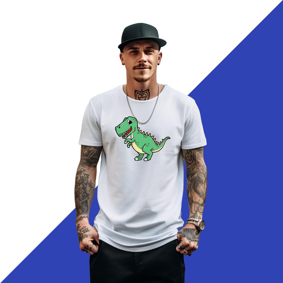 TOP Quality Mens Tshirts 230g Pure Cotton Daily Outfit dinosaur Custom Print Oversized Short Sleeve Soft Designer Fashion Mens T Shirts Clothes
