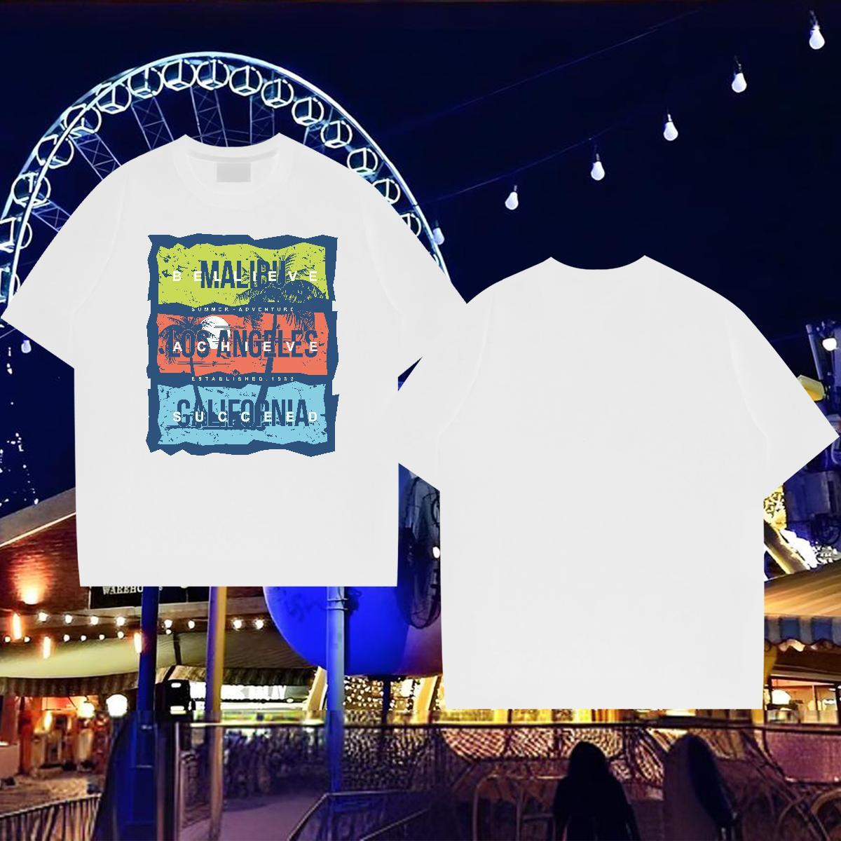 Fashion Design T Shirts Men 100% Cotton 230g tree Anime Printing Street Tops Shirt Crew Neck Soft Men Tops Tees Graphic