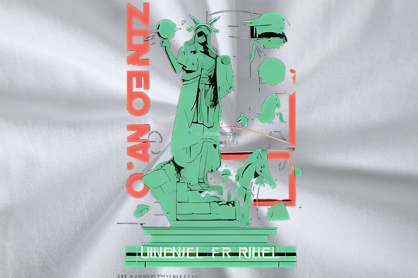 Brand Men T Shirts 230g 100% Cotton the Statue of Liberty Street Wear Tee Shirt Short Sleeve O-Neck High Quality Men Tees Plus Size Custom