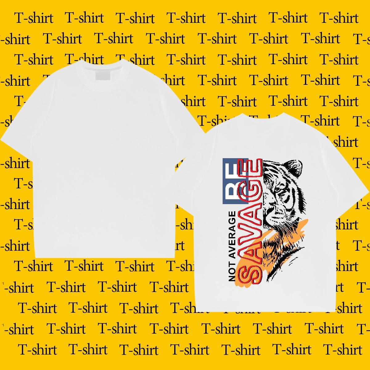Fashion T shirt 100% Cotton 230g Daily Wear Tees Breathable Crew Neck Cool Design Men Clothes T-Shirt Custom Cartoon