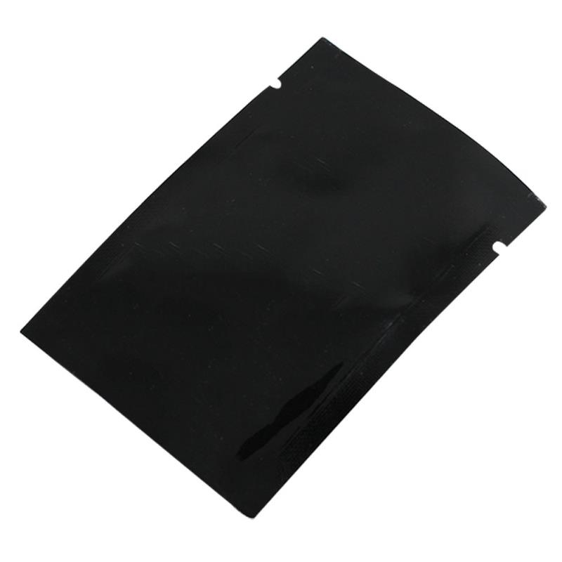 200pcs 5x7 cm Black Open Top Mylar Foil Vacuum Heat Seal Food Storage Packing bag for Snack Dried Nuts Aluminum Foil Heat Sealing Pack Fhuu